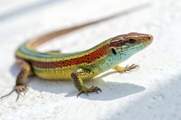 Naklejka premium skink with white background