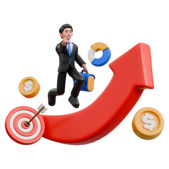 Businessman Character Growth Concept