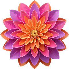 Obraz premium The retro groovy flower features bold colors and flowing patterns, evoking a sense of nostalgia. 