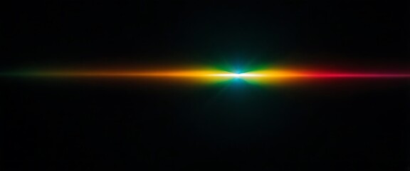 Fototapeta premium Blurred rainbow refraction overlay effect. Light lens prism effect on black background. Holographic reflection, crystal flare leak shadow overlay. photo, beam, blur, bokeh, colourful, 86