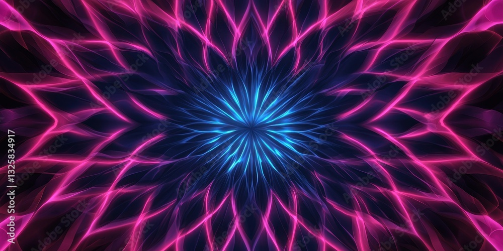 Aufkleber a vibrant, abstract design featuring swirling blue and pink patterns against a dark background, crea