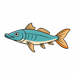 barbel fish vector illustration
