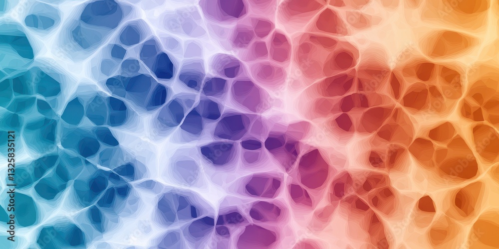Poster A vibrant abstract design featuring fluid patterns in blue, purple, and orange hues, creating a visually dynamic and colorful composition.