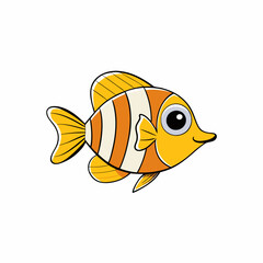 vector illustration of a butterflyfish