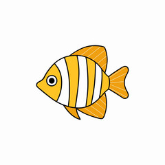 vector illustration of a butterflyfish
