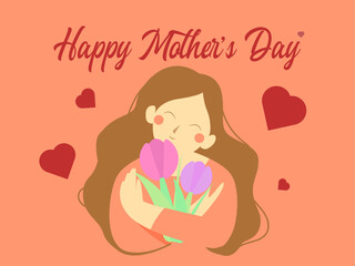Mother's day greeting card design