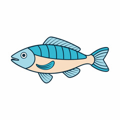cichlid fish on a white background