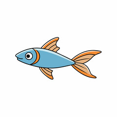 flying fish on white