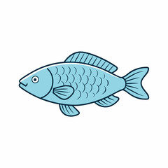 gourami fish on a white background