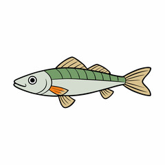 vector illustration of a gudgeon fish