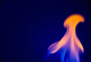 Abstract blue flame burning against a deep blue backdrop, illustration, power