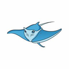 manta ray vector illustration