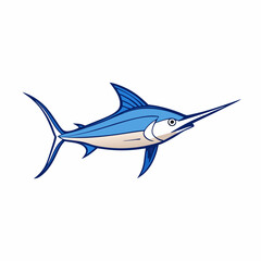 marlin fish isolated on white