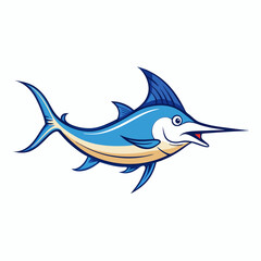 marlin fish isolated on white