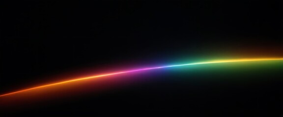 Blurred rainbow refraction overlay effect. Light lens prism effect on black background. Holographic reflection, crystal flare leak shadow overlay. photo, beam, blur, bokeh, colourful, 78