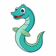 vector illustration of moray eel fish