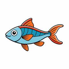 platy fish on a white background