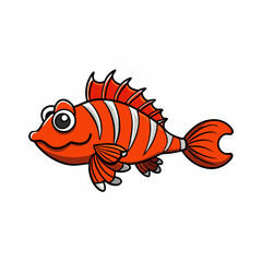 vector illustration of a scorpionfish