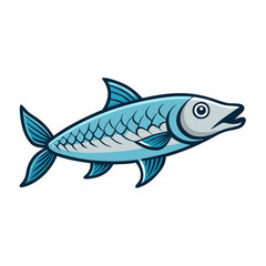 tarpon fish on a white background