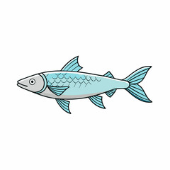 tarpon fish on a white background