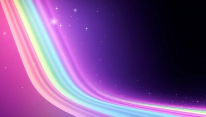Obraz premium Abstract pastel rainbow stripes, star dust background, cosmos, artwork