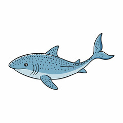 vector illustration of a whale shark fish