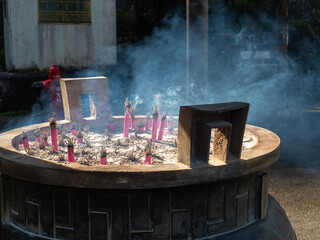 Incense Burning at Temple