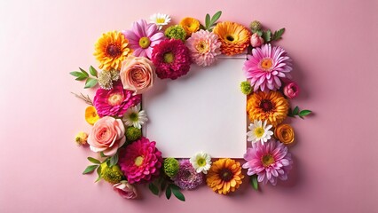 Bold Floral Sign Macro Photography - Flat Lay with Copy Space