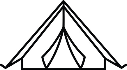 camping tent line art vector,camping tent outline coloring book page line art drawing