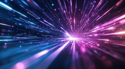 Abstract vibrant burst of light and color