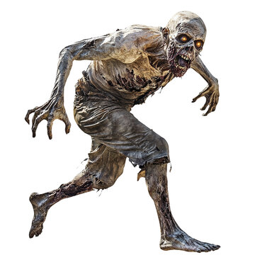 Terrifying Zombie with Glowing Eyes