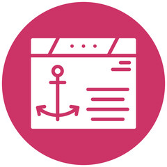 Vector Design Anchor Text Icon Style