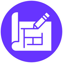 Vector Design Blueprint Icon Style