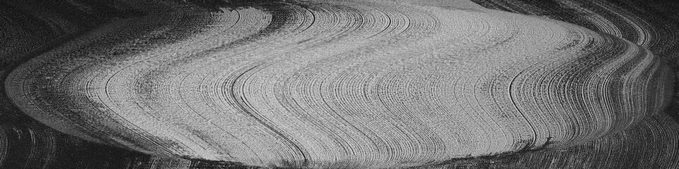 Naklejka premium Black and white glitch grainy background texture with digital noise and swirling fluid patterns. Generative AI unique 3D glitch backdrop