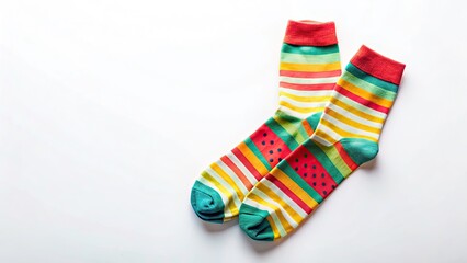 Summer Socks Photography: Flat Lay Organic Cotton Socks Product Images