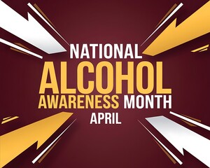 National Alcohol Awareness Month: A design highlighting national alcohol awareness, perfect for campaigns, presentations, or educational materials about alcohol and its impact.