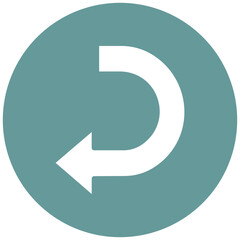 Vector Design Turn Left Icon Style