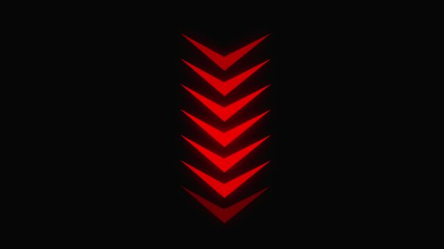 Animation of sweep arrow icon, upward and transparent with  swipe up pointing arrow icon. Up animated arrow black background 