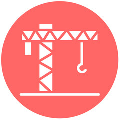 Tower Crane Vector Design Icon Style