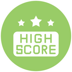 High Score Vector Design Icon Style