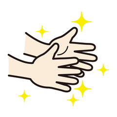 綺麗で清潔な手のイラスト