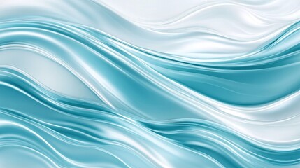 Fototapeta premium Rippled ocean streaks in aquamarine and icy silver plain background