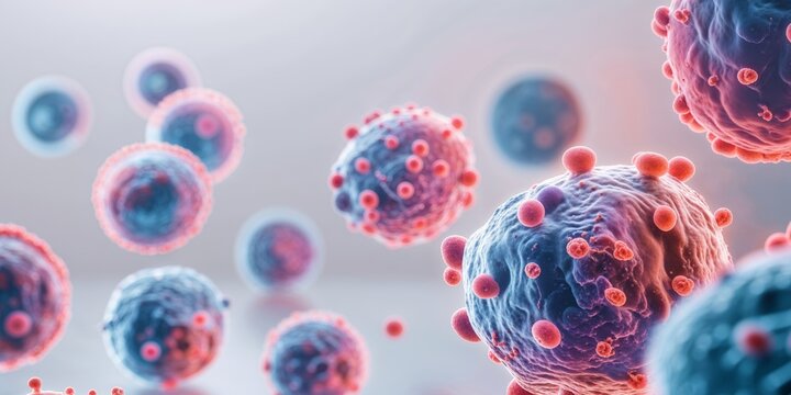 Color Enhanced Bacterial Cells in Interaction