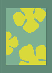 Abstract background with floral theme. Wall decoration, poster, flyer, leaf design.