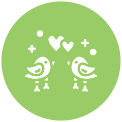Lovebirds Vector Design Icon Style