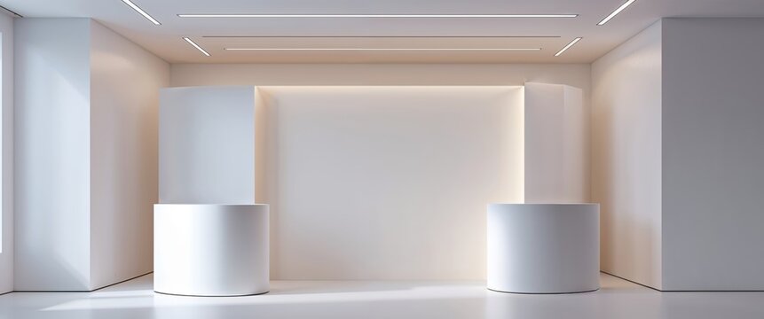 Corporate Event Backdrop with Bright Lighting.