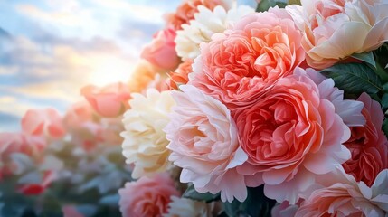 Stunning Pink Rose Bouquet  Romantic Floral Design  High Resolution Image