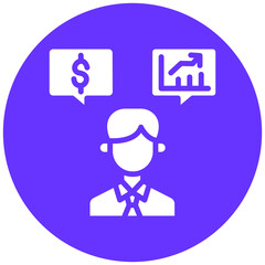 Vector Design Financial Advisor Icon Style