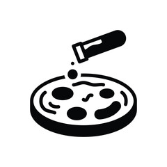 Black solid icon for experimental