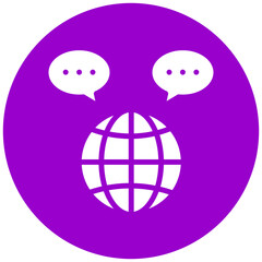 Vector Design Global Chat Icon Style